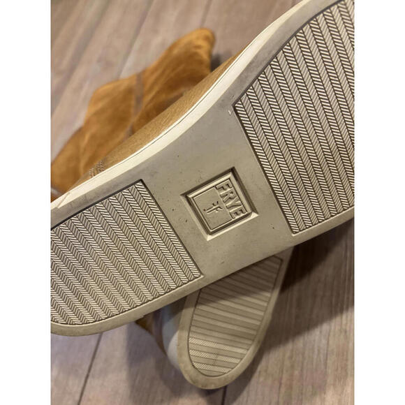 Frye Women's Brown Leather and Suede Tall GEMMA Boots 6/6.5 - Picture 4 of 8